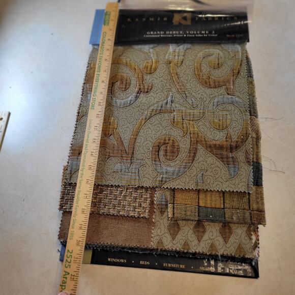 Fabric Sample Book Kasmir Fabric Prints Woven Solid by Color Quilting Blue Brown - Picture 2 of 16